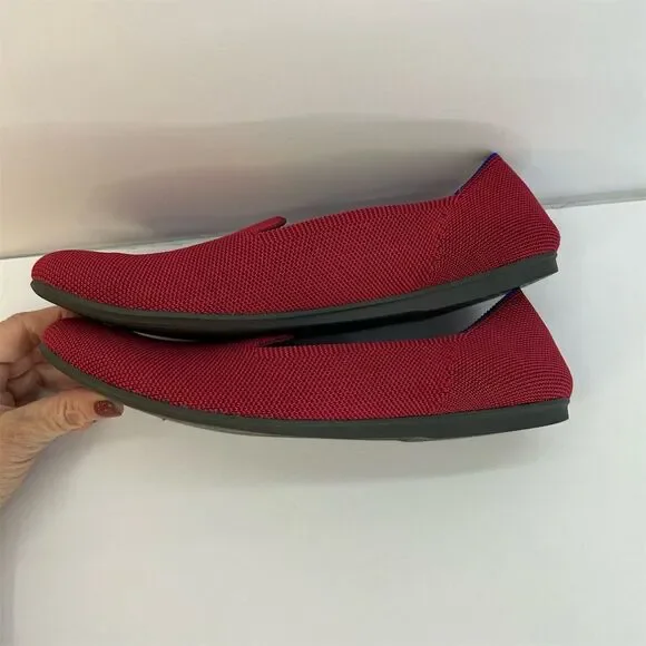 Rothy's Women's Loafer Size 9 Red Flats Eco-Friendly Casual Shoes - Picture 6 of 14